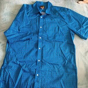 Weekendz Off Print Button Front Dress Shirt